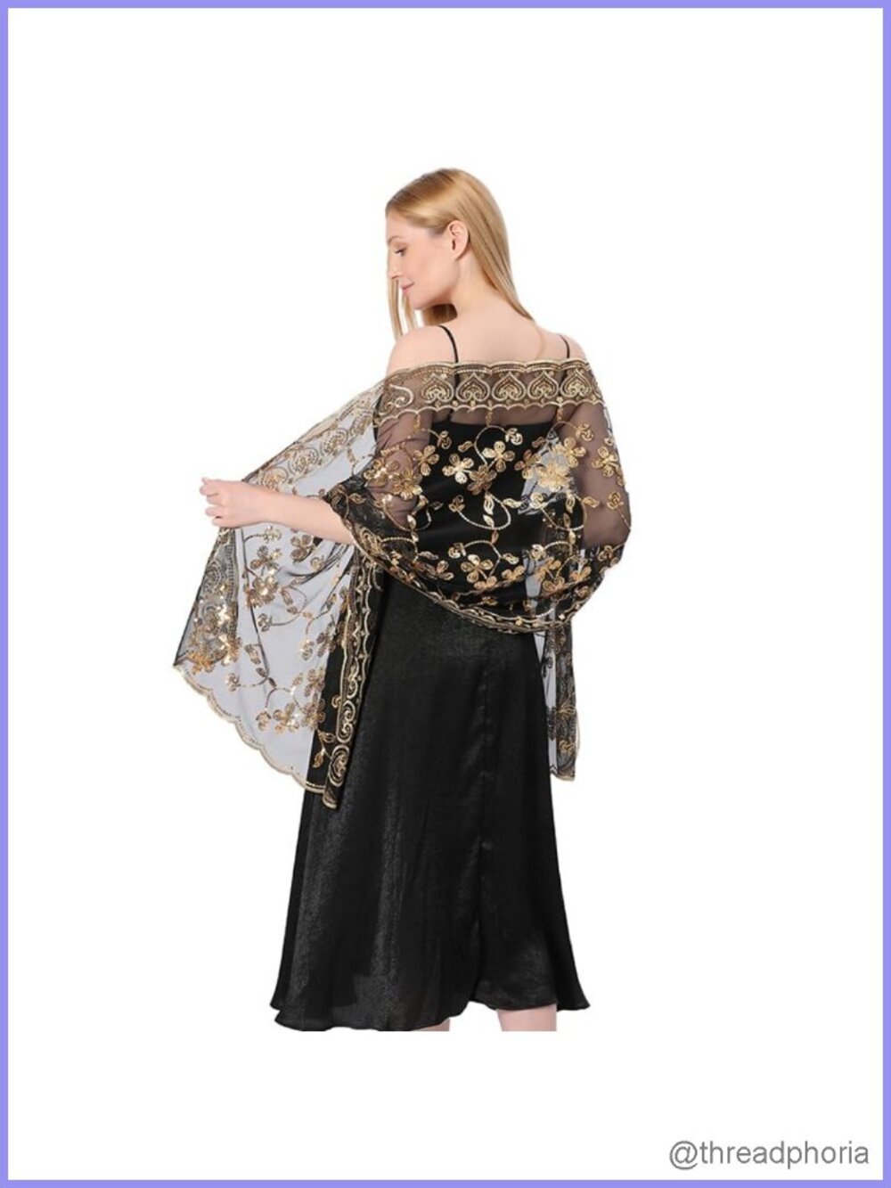 Women's Floral Lace Shawl with Tassels Evening Wrap Cover Up